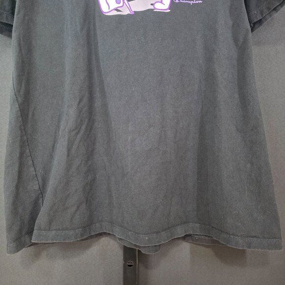 Champion T-Shirt Mens L Faded Black Graphic Mushroom Hiking Tee Gorpcore Skater - Picture 5 of 6